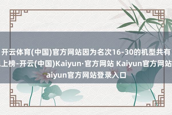 开云体育(中国)官方网站因为名次16-30的机型共有五款旗舰上榜-开云(中国)Kaiyun·官方网站 Kaiyun官方网站登录入口